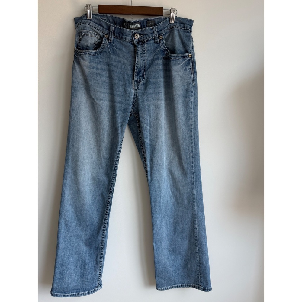 BKE Tyler Bootleg Jeans Blue Denim Y2K Preppy Textured 36R